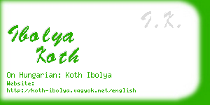 ibolya koth business card